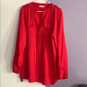 Red Calvin Klein top